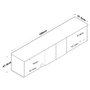 Hanah Home EA114 - 2720 Estantería de Pared Nogal y Blanco 180 cm